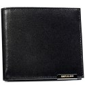 Poziomy, czarny portfel męski ze skóry naturalnej bez zapięcia zewnętrznego - Ronaldo