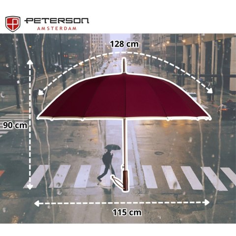 Czerwony, elegancki parasol rządowy - Peterson Czerwony, elegancki parasol rządowy - Peterson