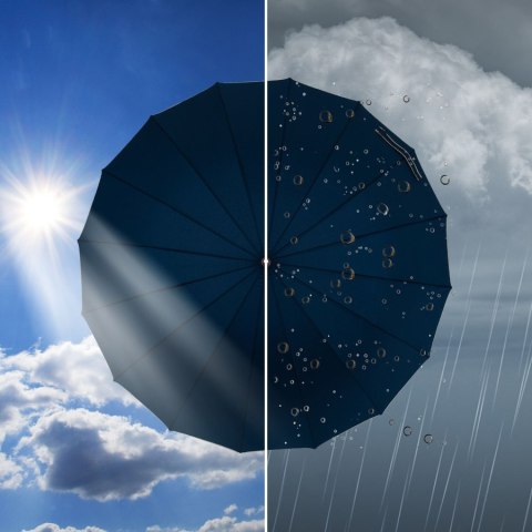 Granatowy, rządowy parasol z dużą czaszą - Peterson Granatowy, rządowy parasol z dużą czaszą - Peterson