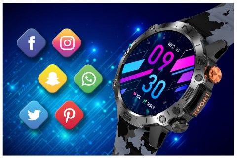 SMARTWATCH MĘSKI GRAVITY GT20-5 - AMOLED, DODATKOWY PASEK (sg024e) SMARTWATCH MĘSKI GRAVITY GT20-5 - AMOLED, DODATKOWY PASEK (sg024e)