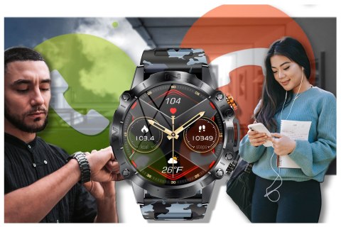 SMARTWATCH MĘSKI GRAVITY GT20-5 - AMOLED, DODATKOWY PASEK (sg024e) SMARTWATCH MĘSKI GRAVITY GT20-5 - AMOLED, DODATKOWY PASEK (sg024e)