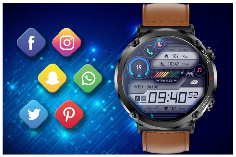 SMARTWATCH MĘSKI GRAVITY GT21-4 - BLUETOOTH CALL, DODATKOWY PASEK (sg025d) SMARTWATCH MĘSKI GRAVITY GT21-4 - BLUETOOTH CALL, DODATKOWY PASEK (sg025d)