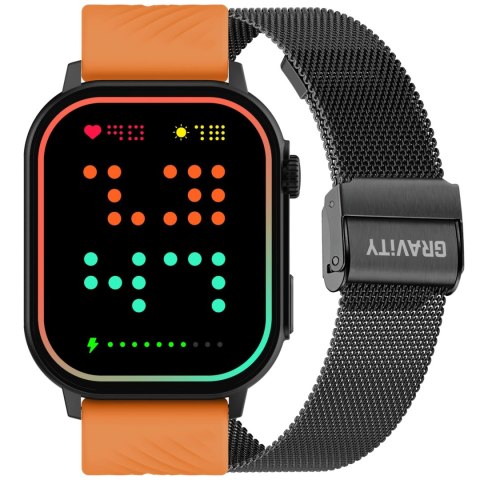 SMARTWATCH UNISEX GRAVITY GT15-2 - ROZMOWY BLUETOOTH, DODATKOWY PASEK (sg029b) SMARTWATCH UNISEX GRAVITY GT15-2 - ROZMOWY BLUETOOTH, DODATKOWY PASEK (sg029b)