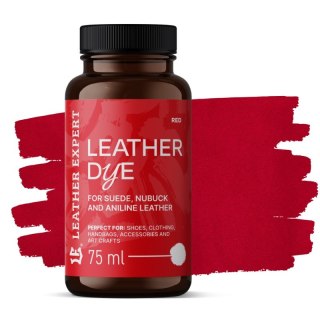 Farba do zamszu, nubuku, aniliny kolor czerwony 75ml Leather Expert Leather Dye LE-21-D75RD