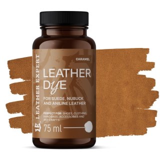 Farba do zamszu, nubuku, aniliny kolor karmelowy 75ml Leather Expert Leather Dye LE-21-D75CA