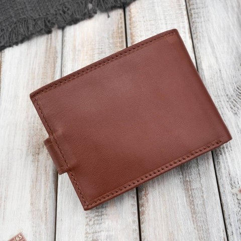 Portfel męski skórzany koniakowy RFID na prezent Paolo Peruzzi AL-16-CG Portfel męski skórzany koniakowy RFID na prezent Paolo Peruzzi AL-16-CG