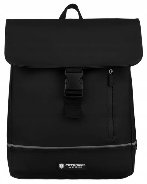 Solidny plecak miejski z materiału syntetycznego z etui w zestawie - Peterson Solidny plecak miejski z materiału syntetycznego z etui w zestawie - Peterson