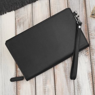 Saszetka męska skórzana do ręki elegancka czarna Paolo Peruzzi AL-26-BL