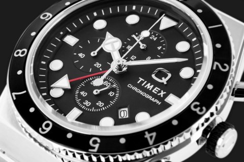 Zegarek Męski TIMEX Q Timex 3-Time Zone Chronograph TW2V69800 + BOX Zegarek Męski TIMEX Q Timex 3-Time Zone Chronograph TW2V69800 + BOX