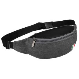 Czarna nerka miejska zapinana solidnym suwakiem