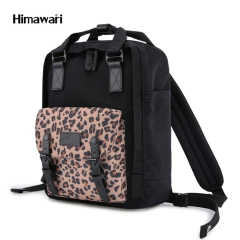 Plecak na laptopa z kieszenią w panterkę - Himawari Plecak na laptopa z kieszenią w panterkę - Himawari