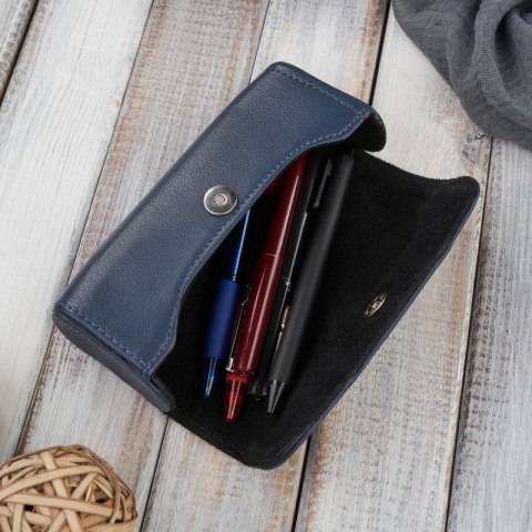 Etui na okulary piórnik pokrowiec skórzany Paolo Peruzzi T-83-DB Etui na okulary piórnik pokrowiec skórzany Paolo Peruzzi T-83-DB