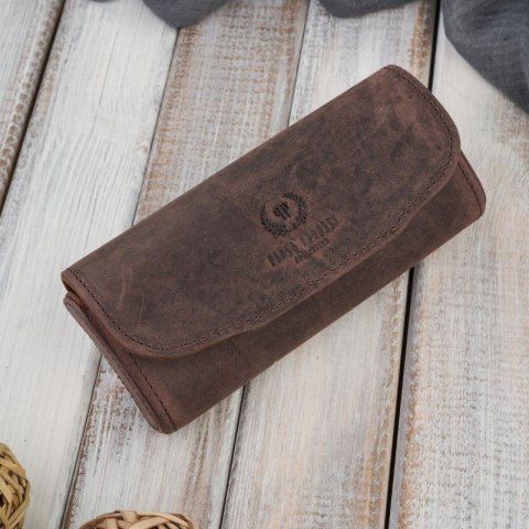Etui na okulary piórnik pokrowiec skórzany vintage Paolo Peruzzi T-83-HBR Etui na okulary piórnik pokrowiec skórzany vintage Paolo Peruzzi T-83-HBR