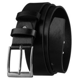 Uniwersalny pasek męski ze skóry ekologicznej w czarnym kolorze