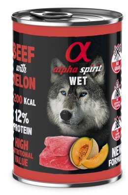 Alpha Spirit wołowina/melon mokra karma pies 400 g