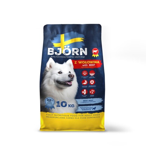 BJORN z wołowiną 33% mięsa karma dla psa 10kg