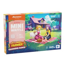 MARIOINEX Klocki Mini Waffle Farmer Urocze ranczo, 112 elementów