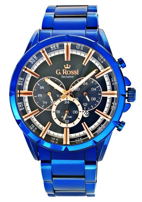 Zegarek Męski G.Rossi Dual Time E13605B-6F3 + BOX Zegarek Męski G.Rossi Dual Time E13605B-6F3 + BOX