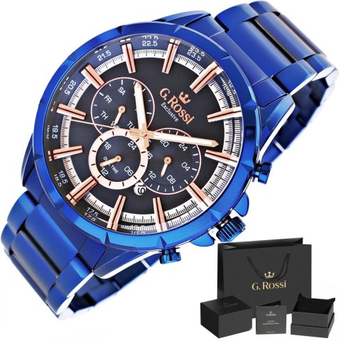 Zegarek Męski G.Rossi Dual Time E13605B-6F3 + BOX Zegarek Męski G.Rossi Dual Time E13605B-6F3 + BOX