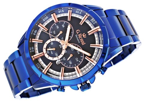 Zegarek Męski G.Rossi Dual Time E13605B-6F3 + BOX Zegarek Męski G.Rossi Dual Time E13605B-6F3 + BOX