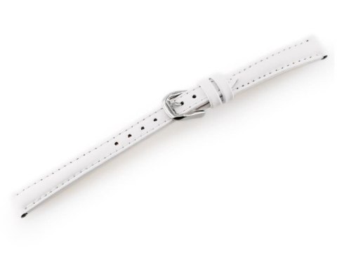Pasek skórzany do zegarka W30 - w pudełku - biały - 12mm Pasek skórzany do zegarka W30 - w pudełku - biały - 12mm