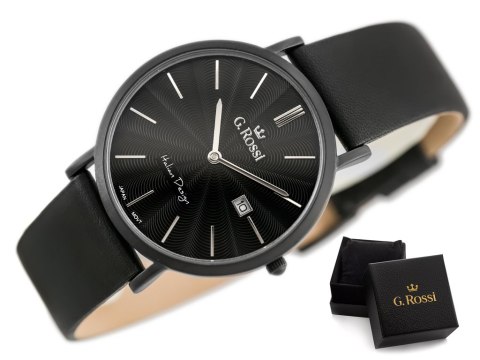 ZEGAREK MĘSKI G. ROSSI - 10853A - SLIM (zg184d) + BOX
