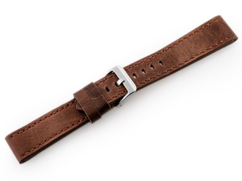 Pasek skórzany do zegarka W48 - PREMIUM - ciemnobrązowy II - 22mm Pasek skórzany do zegarka W48 - PREMIUM - ciemnobrązowy II - 22mm