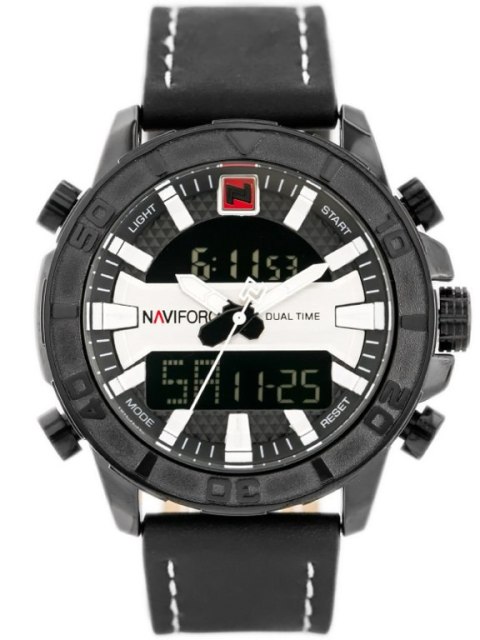 ZEGAREK MĘSKI NAVIFORCE - NF9114 (zn046a) - black/silver ZEGAREK MĘSKI NAVIFORCE - NF9114 (zn046a) - black/silver