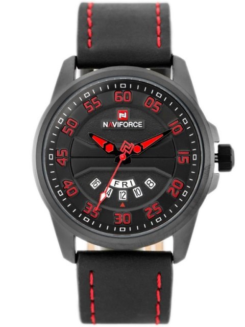 ZEGAREK MĘSKI NAVIFORCE - NF9124 (zn055e) + BOX - black/red ZEGAREK MĘSKI NAVIFORCE - NF9124 (zn055e) + BOX - black/red
