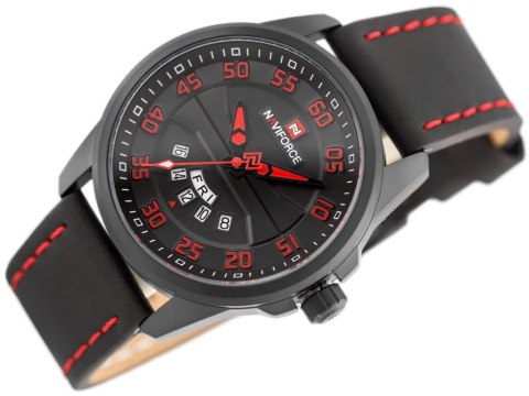 ZEGAREK MĘSKI NAVIFORCE - NF9124 (zn055e) + BOX - black/red ZEGAREK MĘSKI NAVIFORCE - NF9124 (zn055e) + BOX - black/red
