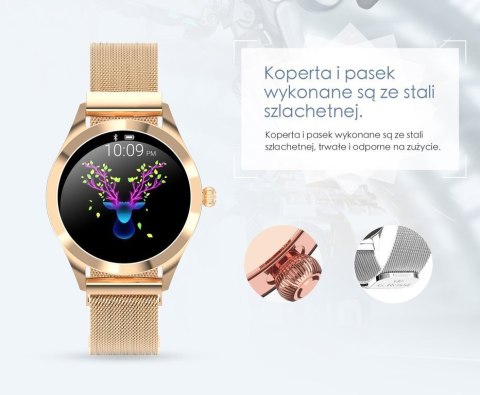 SMARTWATCH DAMSKI G. Rossi SW017-9 silver/black (sg011c)