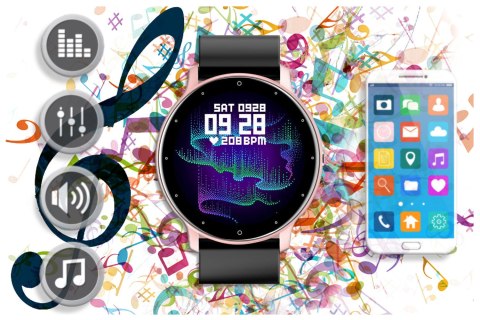 SMARTWATCH UNISEX GRAVITY GT1-2 PULSOMETR, WŁASNE TARCZE (sg015b) SMARTWATCH UNISEX GRAVITY GT1-2 PULSOMETR, WŁASNE TARCZE (sg015b)