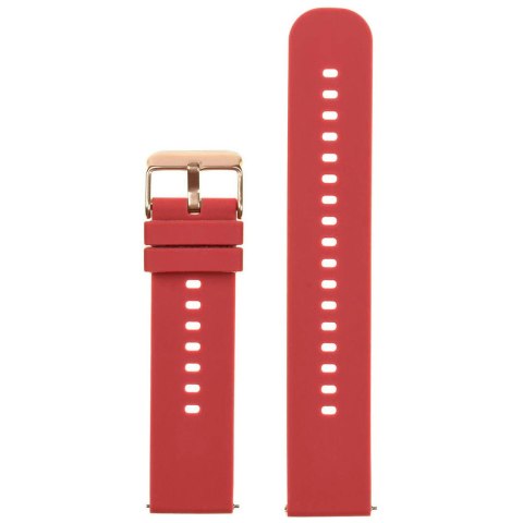 Pasek gumowy do zegarka U27 - czerwony/rosegold - 20mm Pasek gumowy do zegarka U27 - czerwony/rosegold - 20mm