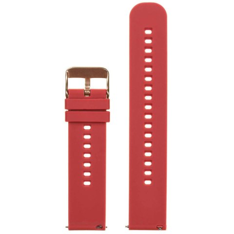 Pasek gumowy do zegarka U27 - czerwony/rosegold - 20mm Pasek gumowy do zegarka U27 - czerwony/rosegold - 20mm