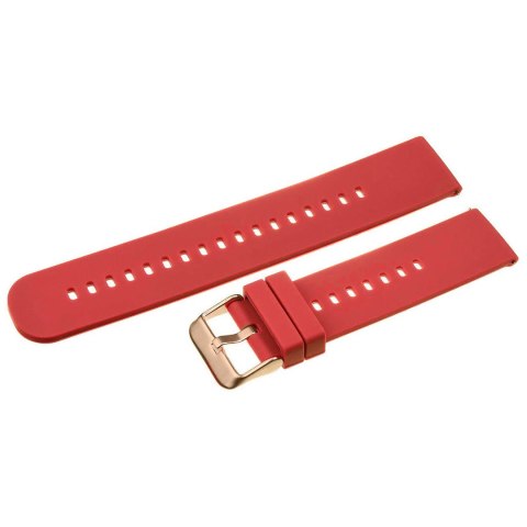 Pasek gumowy do zegarka U27 - czerwony/rosegold - 20mm Pasek gumowy do zegarka U27 - czerwony/rosegold - 20mm