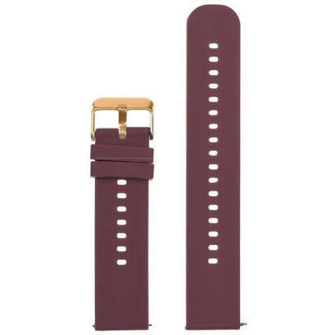 Pasek gumowy do zegarka U27 - fioletowy/rosegold - 18mm Pasek gumowy do zegarka U27 - fioletowy/rosegold - 18mm