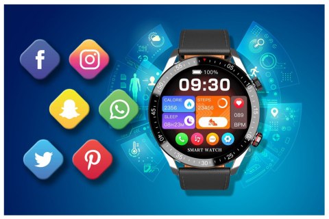SMARTWATCH MĘSKI GRAVITY GT4-5 - WYKONYWANIE POŁĄCZEŃ, KROKOMIERZ (sg023e) SMARTWATCH MĘSKI GRAVITY GT4-5 - WYKONYWANIE POŁĄCZEŃ, KROKOMIERZ (sg023e)