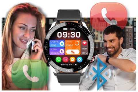 SMARTWATCH MĘSKI GRAVITY GT4-5 - WYKONYWANIE POŁĄCZEŃ, KROKOMIERZ (sg023e) SMARTWATCH MĘSKI GRAVITY GT4-5 - WYKONYWANIE POŁĄCZEŃ, KROKOMIERZ (sg023e)