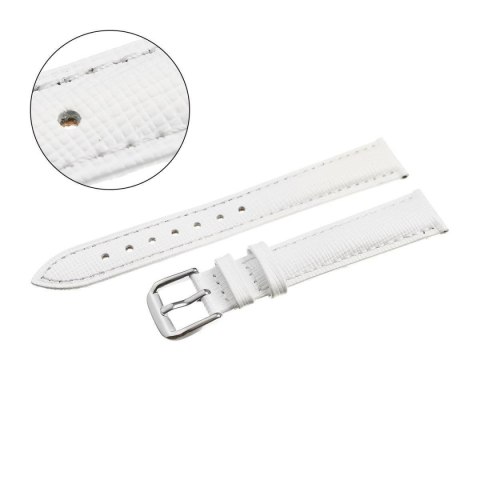 Pasek skórzany do zegarka W95 - biały - 10mm Pasek skórzany do zegarka W95 - biały - 10mm