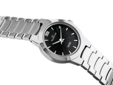 ZEGAREK DAMSKI RUBICON RNBC21 - silver/black (zr568b) ZEGAREK DAMSKI RUBICON RNBC21 - silver/black (zr568b)