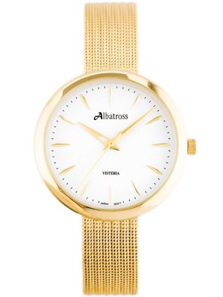 ZEGAREK DAMSKI ALBATROSS ABBC20 (za542c) gold / white