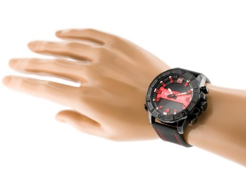 ZEGAREK MĘSKI NAVIFORCE - NF9114 (zn046c) - black/red ZEGAREK MĘSKI NAVIFORCE - NF9114 (zn046c) - black/red