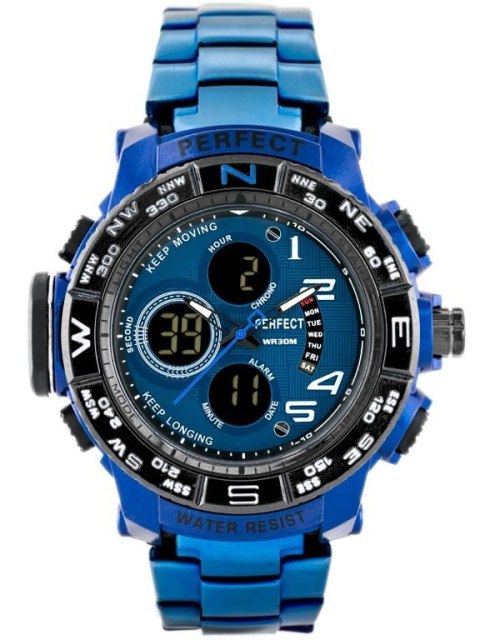 ZEGAREK MĘSKI PERFECT - A8010 (zp260d) - blue ZEGAREK MĘSKI PERFECT - A8010 (zp260d) - blue