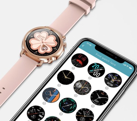 SMARTWATCH DAMSKI Rubicon RNBE74 - TERMOMETR, PULSOKSYMETR (sr020a)