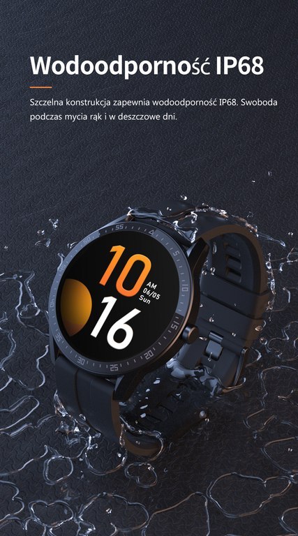 SMARTWATCH MĘSKI G. Rossi SW018-3 black/black (sg012c) WŁASNE TARCZE