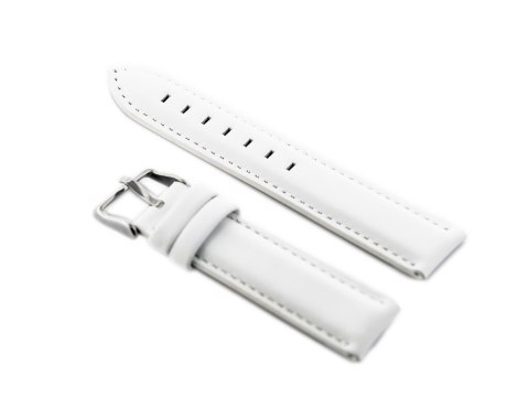 Pasek skórzany do zegarka W46 - biały - 20mm Pasek skórzany do zegarka W46 - biały - 20mm