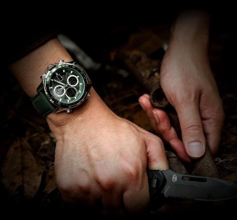 ZEGAREK MĘSKI NAVIFORCE NF9197L S/GN/GN + BOX