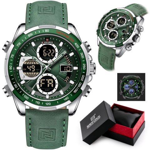 ZEGAREK MĘSKI NAVIFORCE NF9197L S/GN/GN + BOX