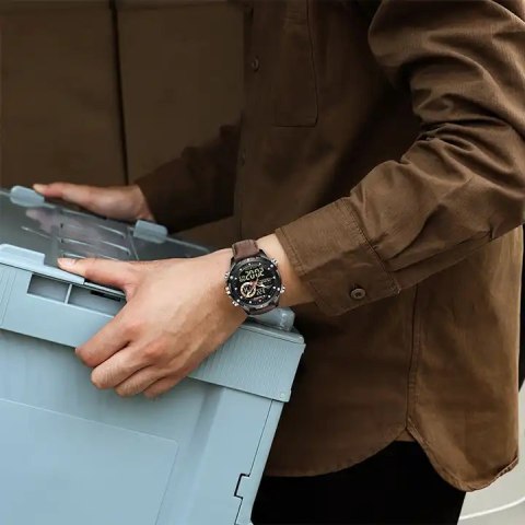 ZEGAREK MĘSKI NAVIFORCE NF9208 B/B/D.BN - CHRONOGRAF + BOX