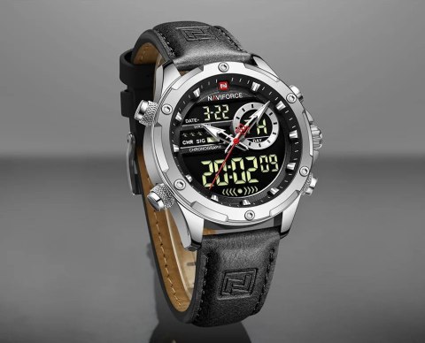 ZEGAREK MĘSKI NAVIFORCE NF9208 S/B/B - CHRONOGRAF + BOX ZEGAREK MĘSKI NAVIFORCE NF9208 S/B/B - CHRONOGRAF + BOX